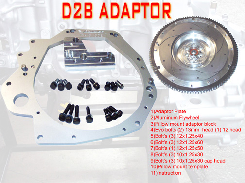 Honda b to d adapter plate #1